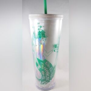 Starbucks 2022 HOLIDAY MERMAID Green Iridescent Siren Cup 24oz Tumbler Venti
